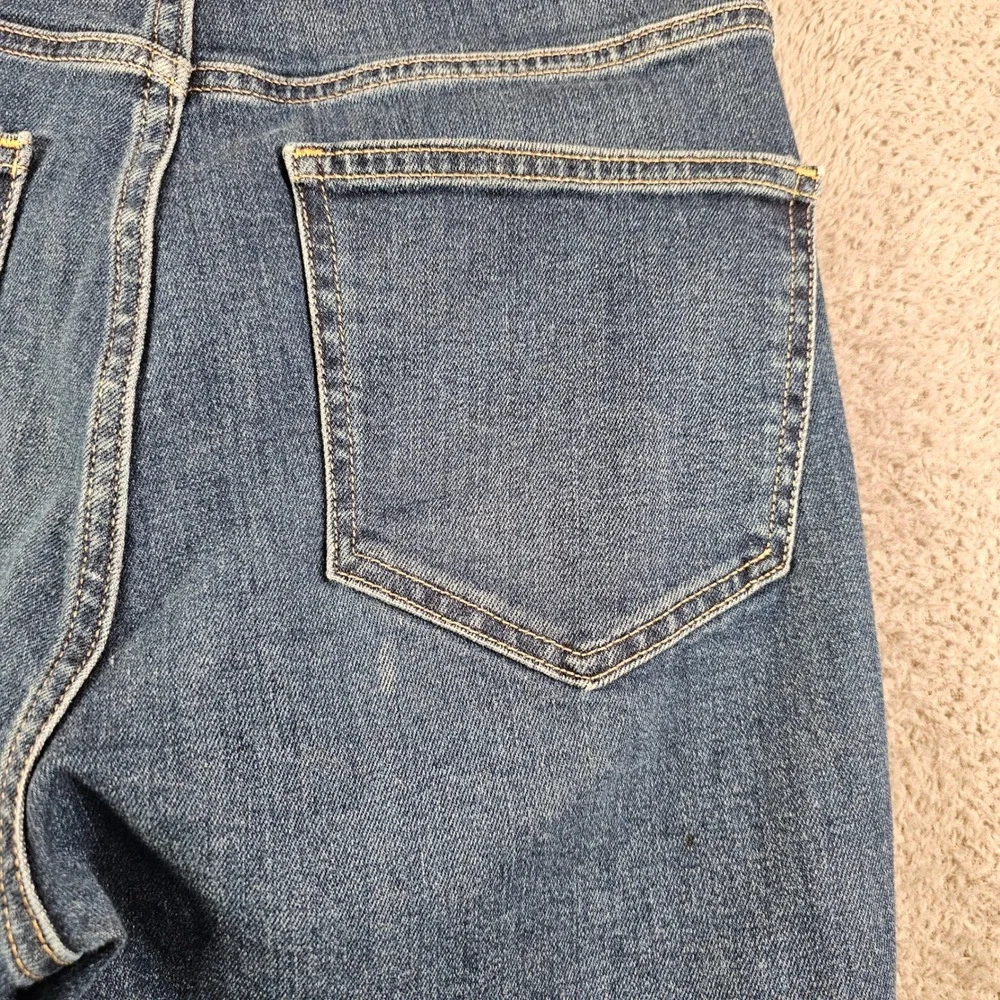 Gap Vintage Slim High Rise Jeans Dark Indigo Raw Hem 28/6R